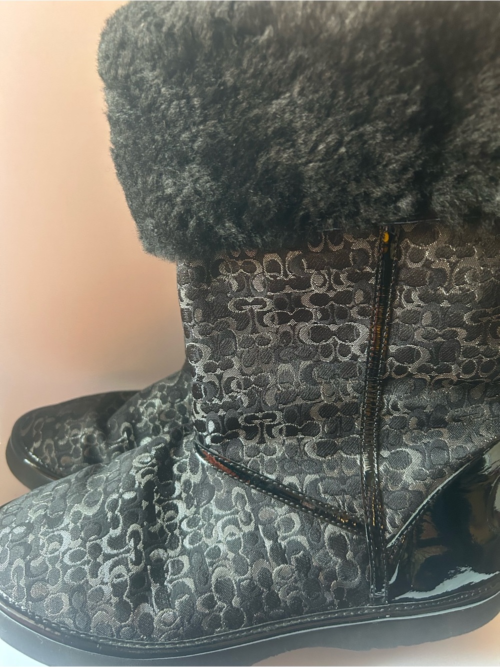 Size 10B - Vintage Coach NIKOLE Shearling Lined Boots